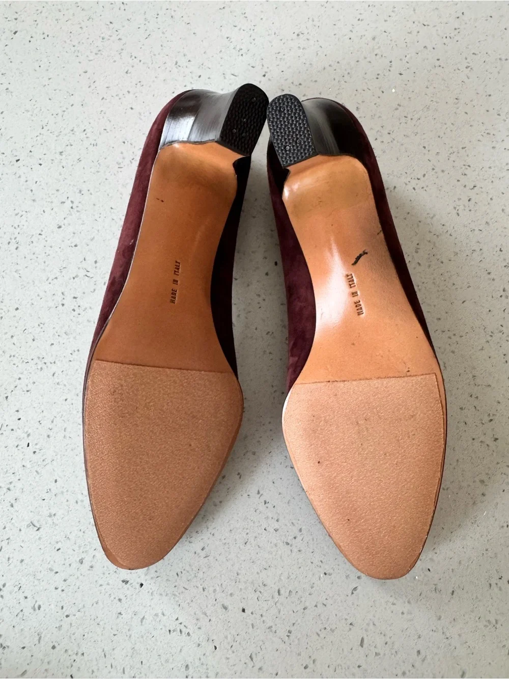 Salvatore Ferragamo Women's Burgundy Suede Pumps vintage Size 10AA